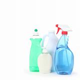 Household Cleaning Products Dishsoap Window Cleaner and Bleach