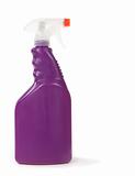 Purple Household Cleaning Bottle With Copy Space