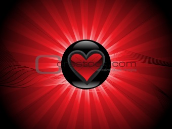 valentines shining heart, banner70