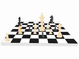 vector chess board and figures, set21