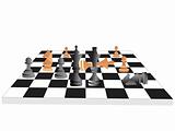 vector chess board and figures, set25