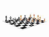 vector chess board and figures, set27