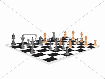 vector chess board and figures, set27