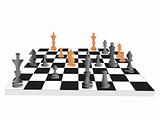 vector chess board and figures, set49