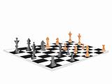 vector chess board and figures, set53