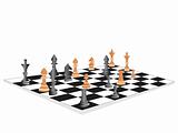 vector chess board and figures, set54