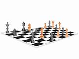 vector chess board and figures, set56