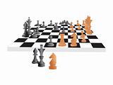 vector chess board and figures, set57