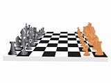 vector chess board and figures, set58