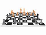 vector chess board and figures, set59