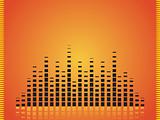 vector wallpaper, musical background with graph