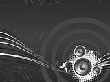 vector wallpaper, musical background with speaker