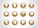 vector web 2.0 style shiny icons, rounded series set 12