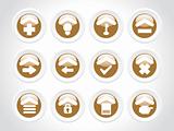 vector web 2.0 style shiny icons, rounded series set 13