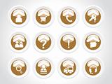 vector web 2.0 style shiny icons, rounded series set 14
