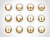 vector web 2.0 style shiny icons, rounded series set 15