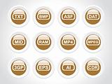 vector web 2.0 style shiny icons, rounded series set 17