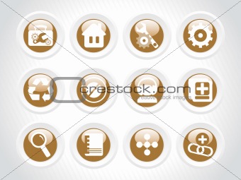 vector web 2.0 style shiny icons, rounded series set 6