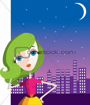 City Girl at Night