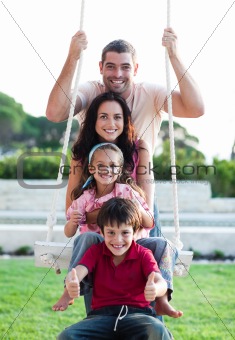 Family on a swing 