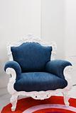 Armchair with a jeans fabric