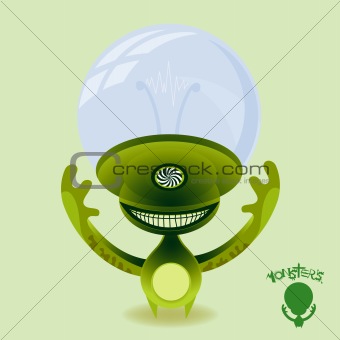 Monsters - Hypnotic Green Alien