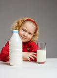 Girl and milk