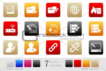 Database and Network icons box series
