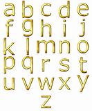 3D Golden Alphabet