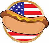 Hot Dog American Flag