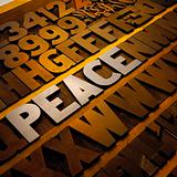 Peace Spelled out in Letterpress