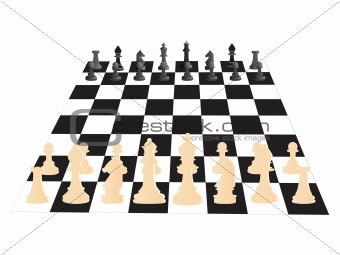 vector chess board and figures, set35