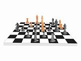 vector chess board and figures, set40