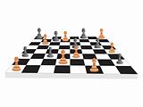 vector chess board and figures, set41