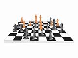 vector chess board and figures, set43