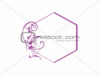 vector purple frame with elements