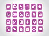 vector web icons in purple