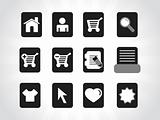 balck and white web icons series