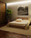 japan style bedroom interior
