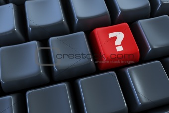 keyboard with "question" button