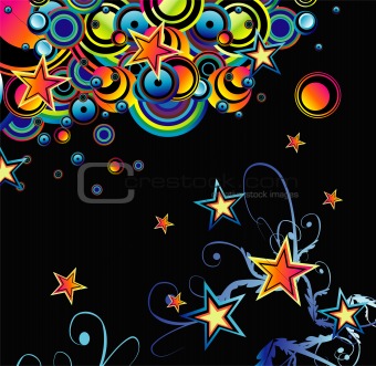 bubbles and stars background