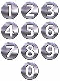 3D Silver Framed Numbers
