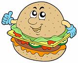 Cartoon hamburger