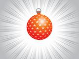  red X'mas-balls with shiny star artwork