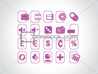 symbol for internet icons in purple
