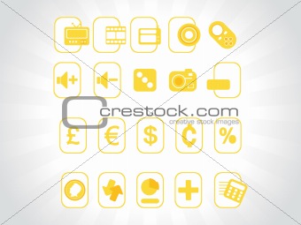 symbol for internet icons in yellow