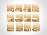vector web 2.0 style shiny icons, squire series set 11