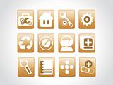 vector web 2.0 style shiny icons, squire series set 5