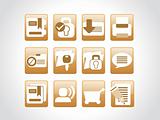 vector web 2.0 style shiny icons, squire series set 7