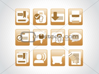 vector web 2.0 style shiny icons, squire series set 7